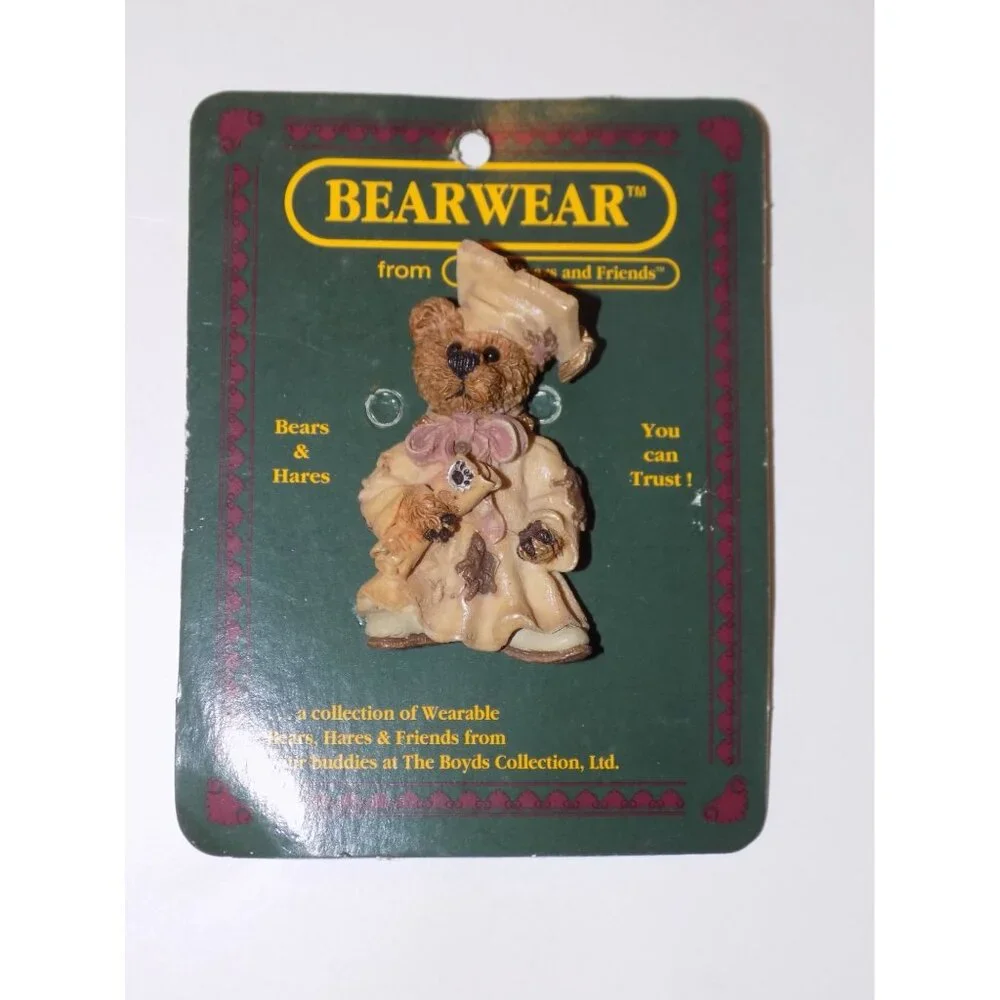 Boyds Bears Bearwear Brooch Lapel Pin 1995 Bailey...The Graduate Vintage - 26109 - Picture 1 of 4